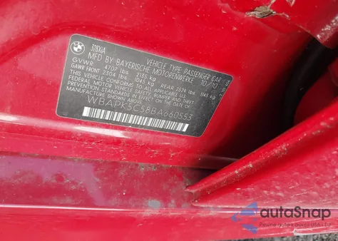 2011 BMW 328I xDrive from USA, damaged, VIN WBAPK5C58BA660553